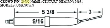 Picture of Crown:20795 CENTURY ELECTRODE Replaces Westwood E5-100, E5-100-2pk