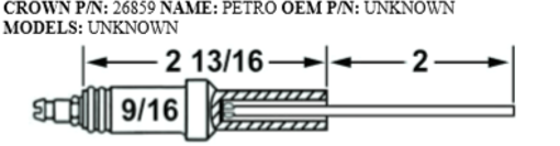 Picture of Crown26859 PETRO ELECTRODE Replaces Westwood E5-100, E5-100-2pk