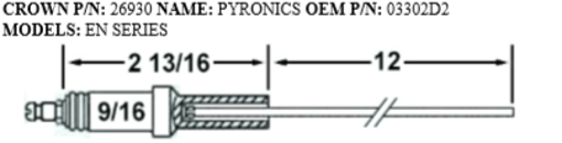 Picture of PYRONICS ELECTRODE