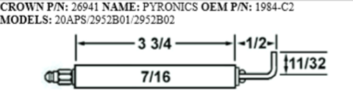 Picture of PYRONICS ELECTRODE