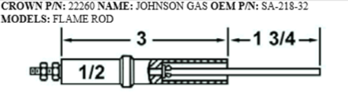 Picture of JOHNSON GAS CJ 20 ELECTRODE