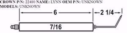 Picture of CROWN22480 LYNN ELECTRODE Replaces Westwood E5-100, E5-100-2pk