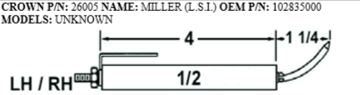 Picture of MILLER (LSI) 102835000 2 PACK OF ELECTRODES