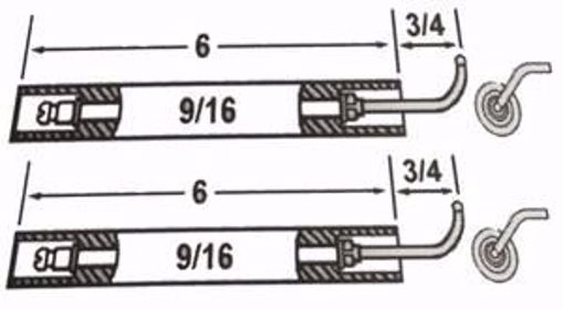 Picture of CROWN22083 SET OF IRON FIREMAN ELECTRODES FOR CI 22 Replaces Westwood E5-100, E5-100-2pk