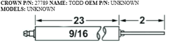 Picture of Crown27789 TODD CT 38A ELECTRODE Replaces Westwood E5-100, E5-100-2pk