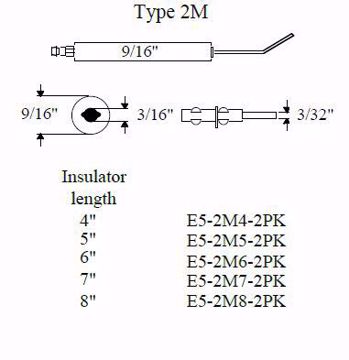 Picture of TYPE 2M ELECTRODE, 8 INCH LENGTH 9/16 INCH DIAMETER