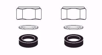 Picture of GAUGE GLASS REPAIR KIT (NUTS, FRICTION & GG WASHERS)