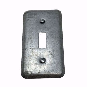 Picture of METAL SINGLE SWITCH PLATE FOR 2X4 HANDY BOX