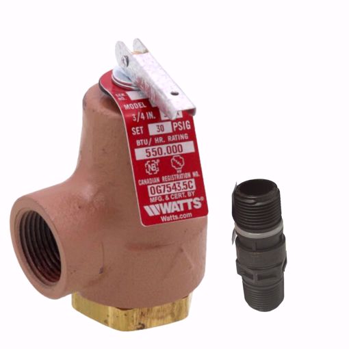 Picture of BOILER PRESSURE RELIEF VALVE; WATTS 0358553 374A