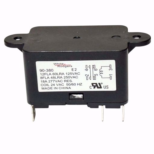 Picture of 90-380 WHITE RODGERS FAN RELAY-TYPE 184 24V COIL SPNO/SPNC