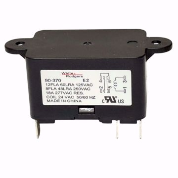 Picture of 90-370  WHITE RODGERS FAN RELAY TYPE 184 24 VAC COIL 50/60 HZ