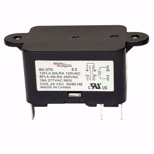 Picture of 90-370  WHITE RODGERS FAN RELAY TYPE 184 24 VAC COIL 50/60 HZ