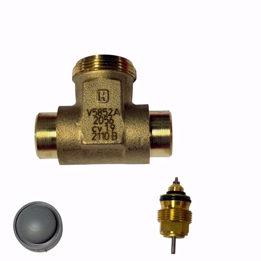 Picture of V5852A2056 HONEYWELL  CARTRIDGE GLOBE VALVE 2-WAY SWEAT BRASS BODY. 1/2"