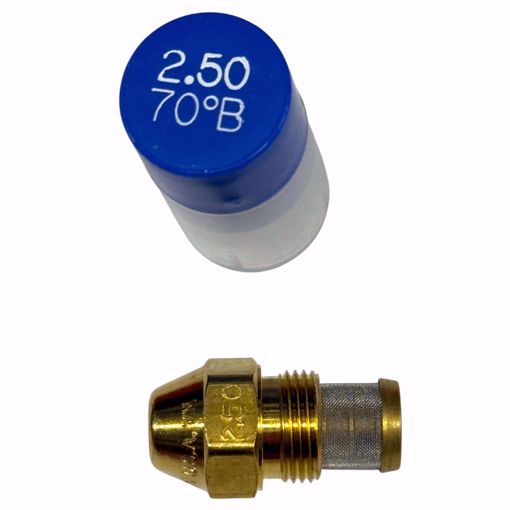 Picture of 00250-70B7 DELAVAN 2.50 GPH 70° B SOLID CONE NOZZLE W/ MESH STRAINER