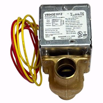 Picture of V8043E1012 HONEYWELL HOME  ZONE VALVE 24/60 3/4 SWEAT 3.5 CV 18 LW SPST END SWITCH