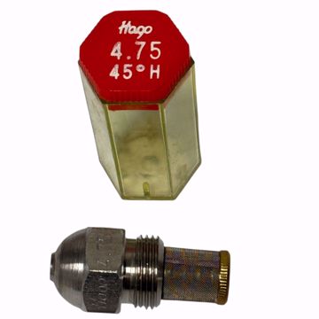 Picture of 030G1076 HAGO 4.75 GPH 45 DEGREE H (HOLLOW) NOZZLE. OLD # 15520.