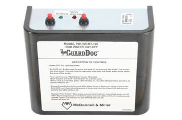 Picture of 750-HW-MT-120 120Vac Manual Reset High Water Cut Off for Hot Water and Steam Boilers with Test Switch (Part Number 176236)
